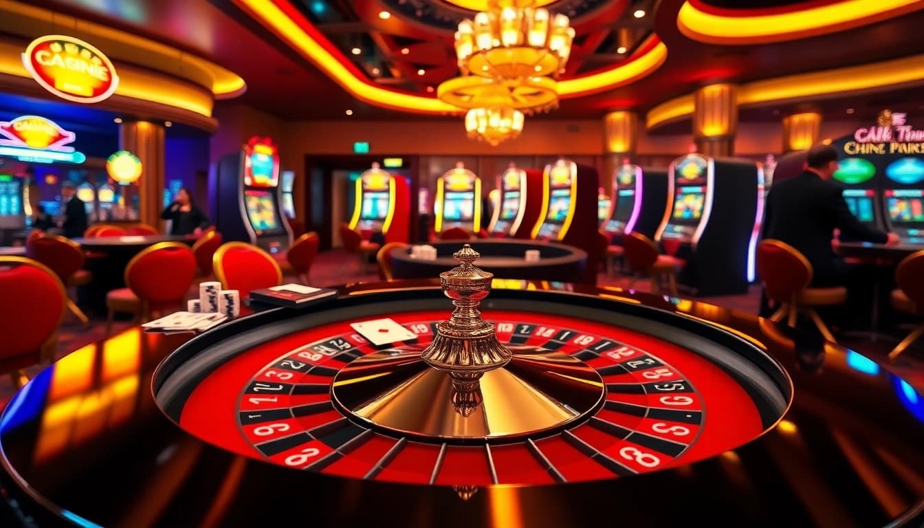 Experience the excitement of online gambling with https://jtg88.com/ as poker chips roll across a luxurious roulette table.