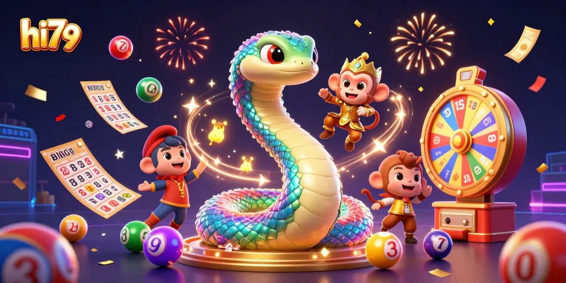 Join the fun at hi79 with vibrant lottery balls and exciting prizes in a dynamic gaming scene.
