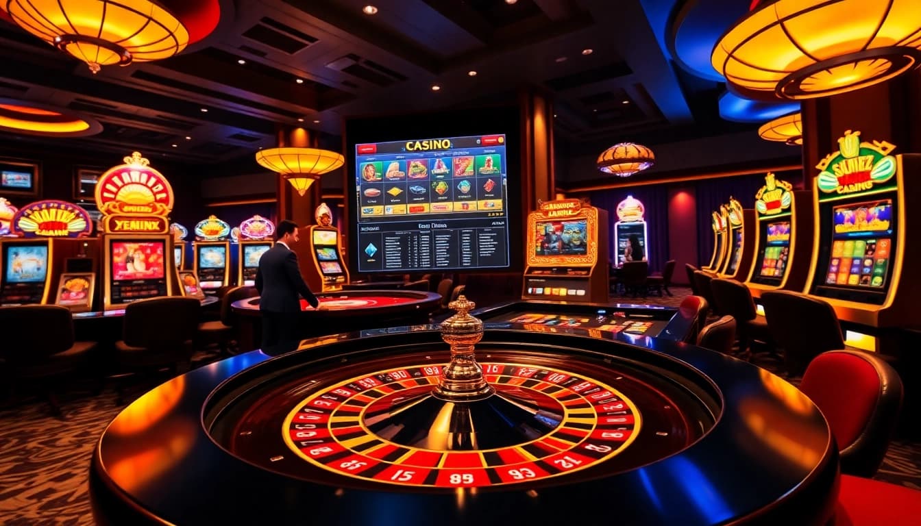 Players enjoying the thrilling atmosphere at https://mtr888.com/ while engaging in online casino games.
