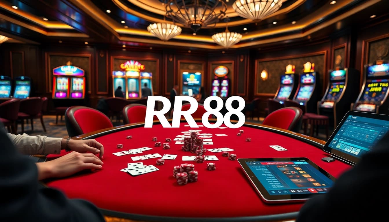 Experience the excitement of gambling at RR 88 with vibrant casino visuals.