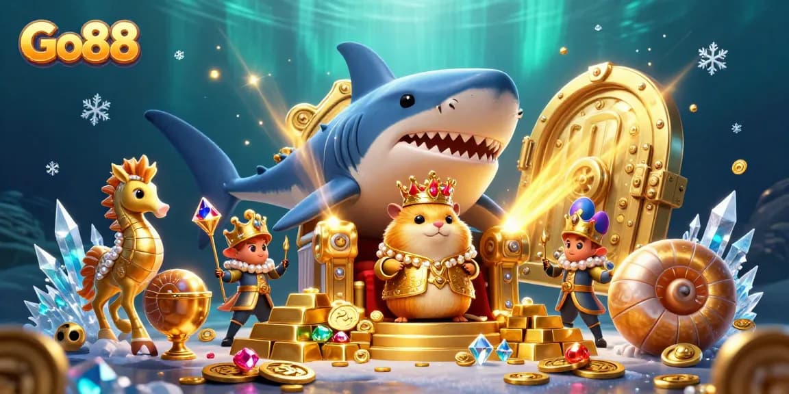 Go88 offers exhilarating moments in a vibrant 3D casino world featuring treasures and game elements.