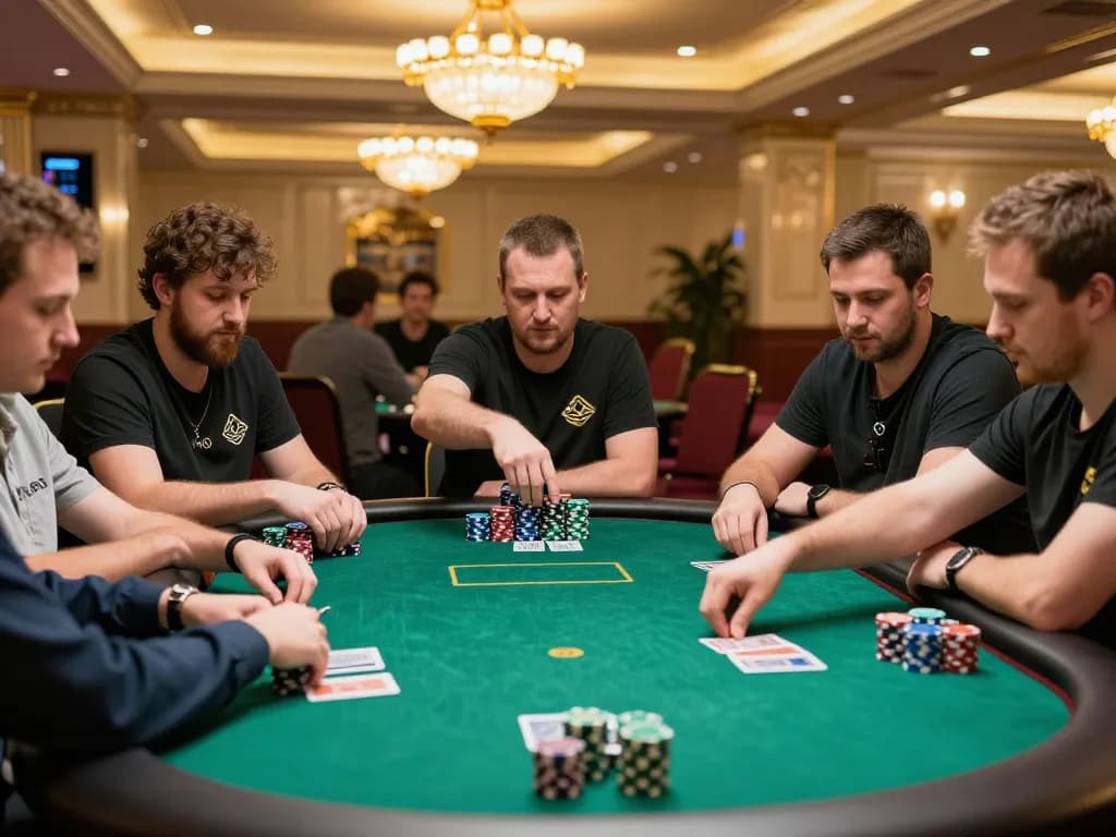 Players strategizing their moves at 789clubgo poker table, showcasing the excitement of online gaming