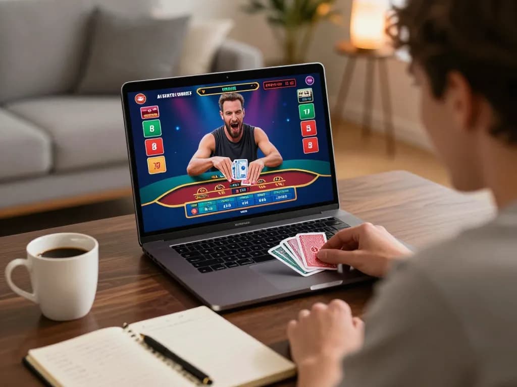 Engaging online gambling scene on 789win, showcasing live casino gameplay and strategic focus.