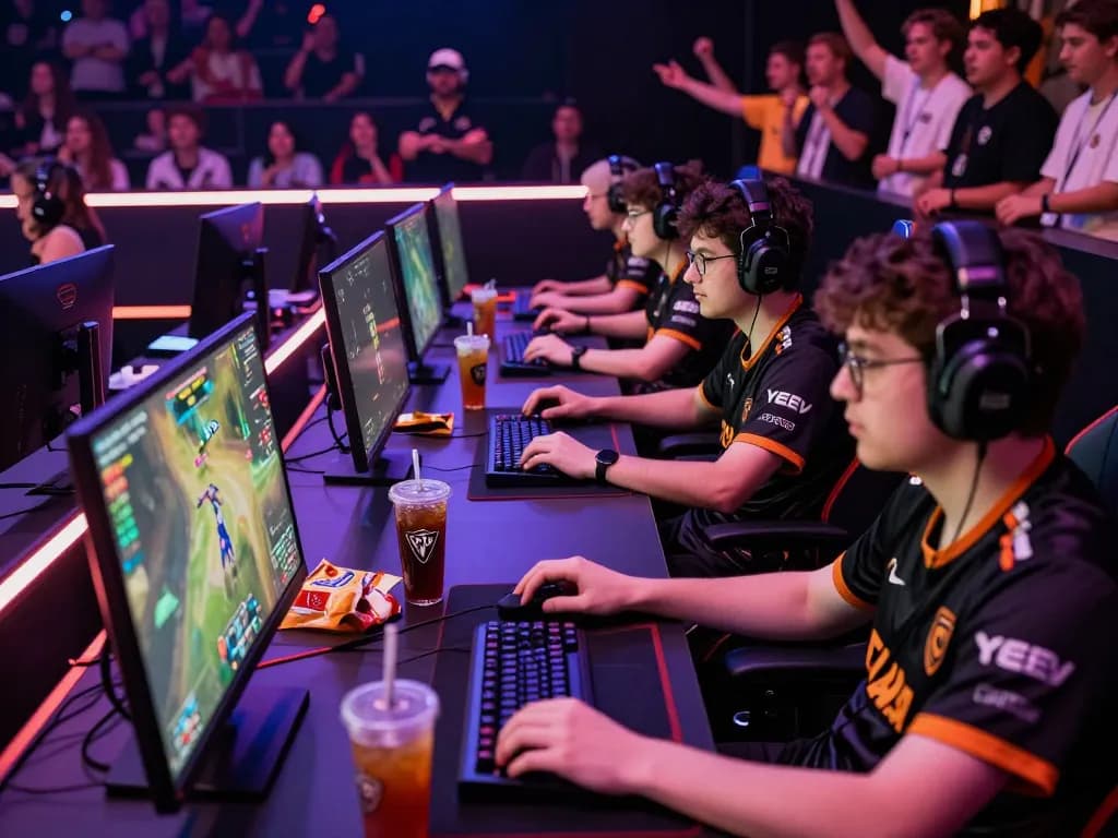 rikbet gaming team in an esports arena focusing on live competition