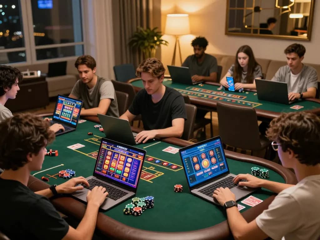 Players enjoying immersive gaming experiences at 88VV online casino, showing vibrant game interfaces.