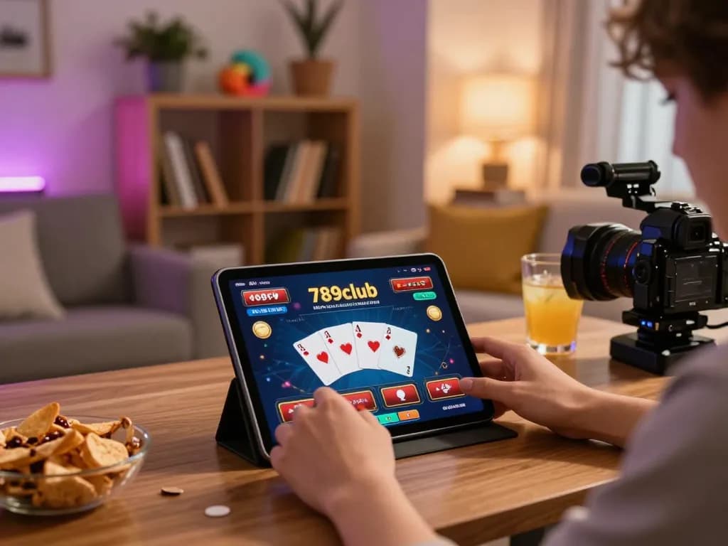 Enjoying the exciting gameplay on 789club's online casino app, featuring engaging cards and bets.