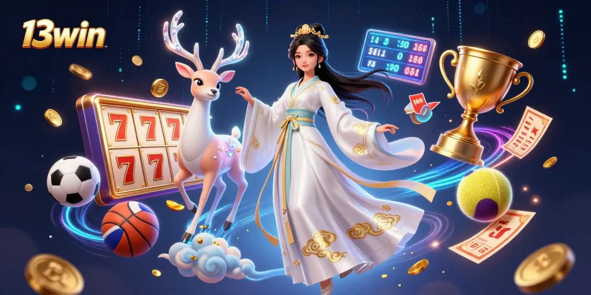 Engage with 13win's enticing slot and sports themes featuring vibrant characters and dynamic elements.