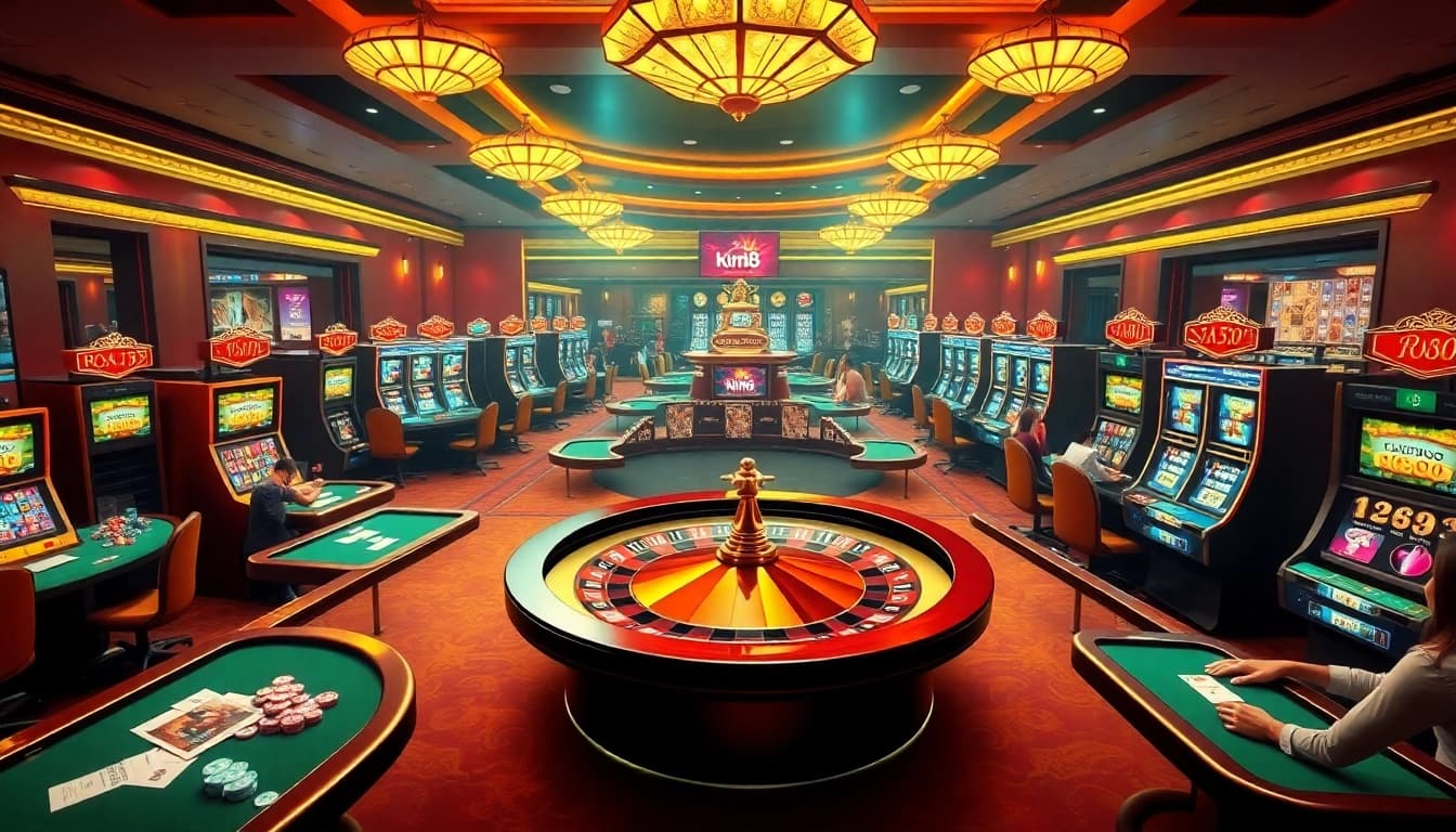 KIM88.com offers an exciting casino experience with vibrant slot machines and engaging card games.