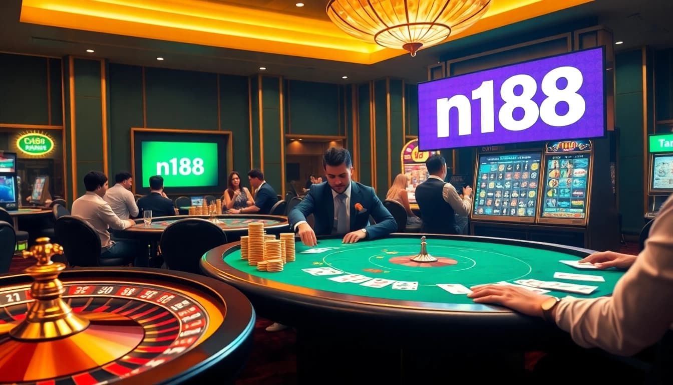 Experience the thrill of n188 with exciting poker action and casino glamour.