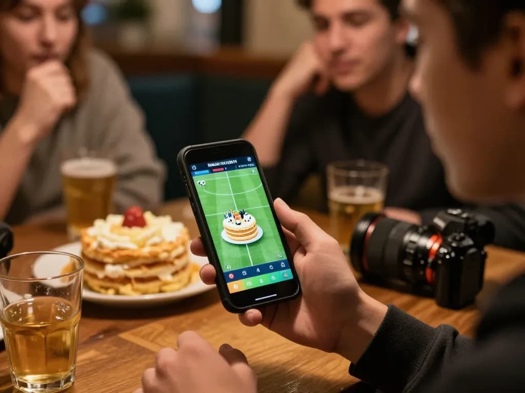 Cakhiatv user engaging in mobile sports betting while watching live soccer match