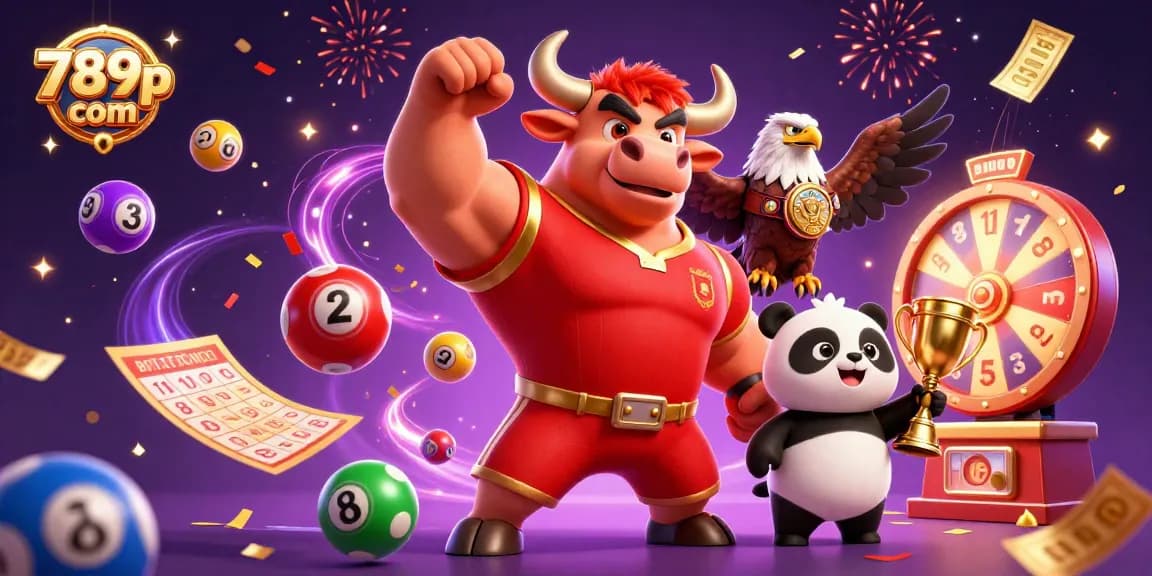 Experience the thrill of winning with 789p com surrounded by colorful lottery elements and playful characters.