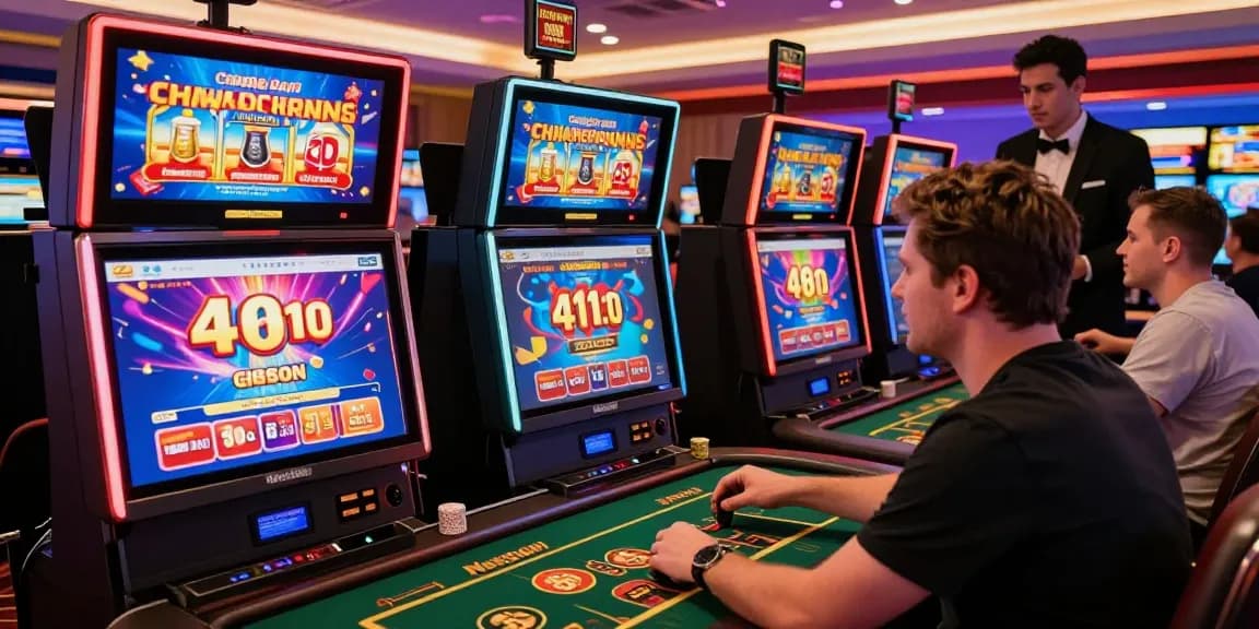Players enjoying Mastercard transactions at credit card casinos on dea.org.uk with vibrant gaming atmosphere.