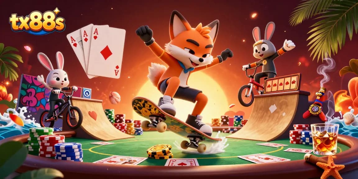 Experience thrilling gaming adventures at tx88s with vibrant casino elements in a lively setting.