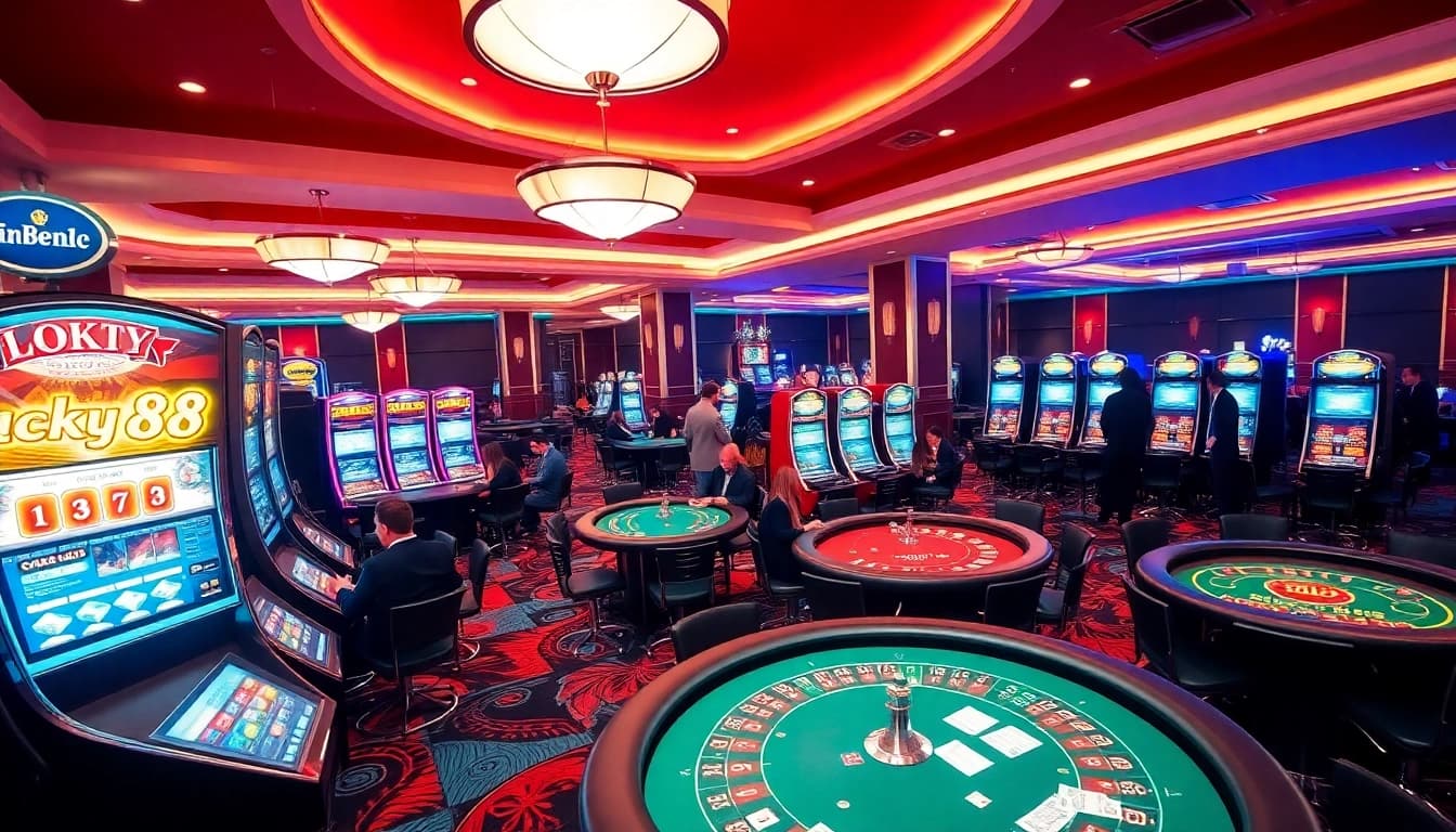 Experience the thrill of lucky88 as players engage in dynamic casino games and betting.