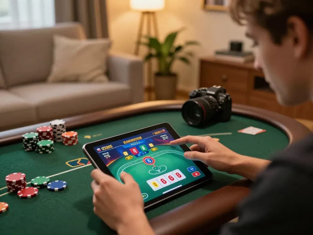 Players strategizing in the comfort of home with 78wim online gaming experience.