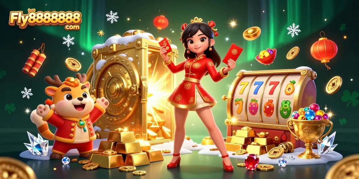 Engage in thrilling games with Fly88888888 com, featuring vibrant characters and exciting casino elements.