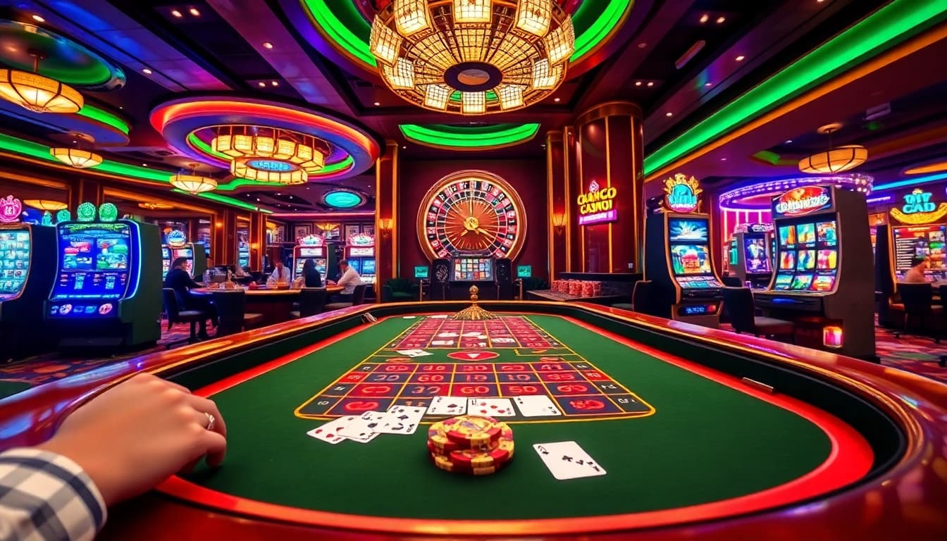 Baccarat players at a vibrant casino table showcasing thrill and excitement at https://xx88.us/