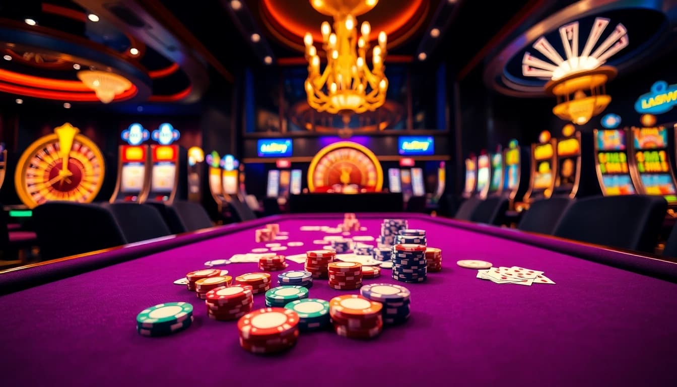 Visually engaging poker table scene at https://mm88.london/, showcasing chips and cards in action.