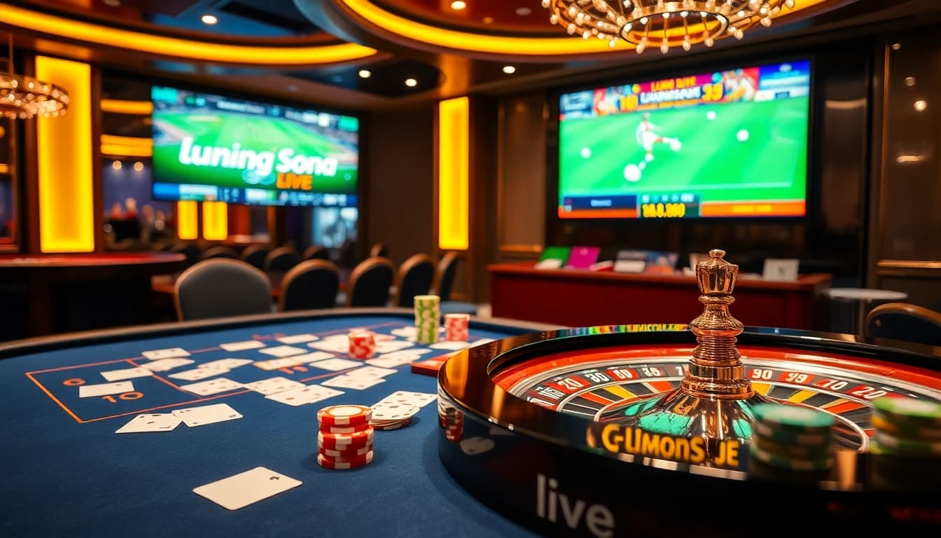 Experience the thrill of gambling with luongson live streaming on vivid casino tables and screens.