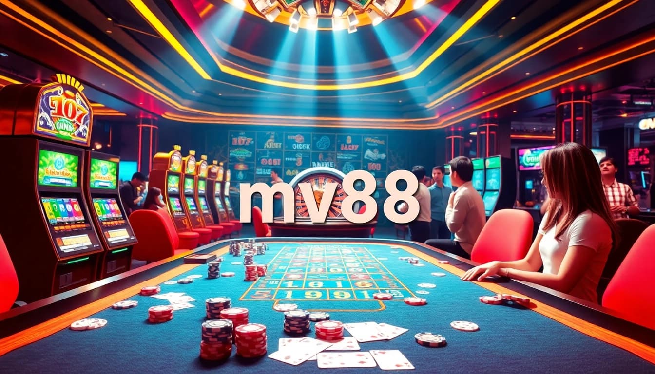 Experience the thrill of casino gaming at mv88 with vibrant tables and engaging slot machines.
