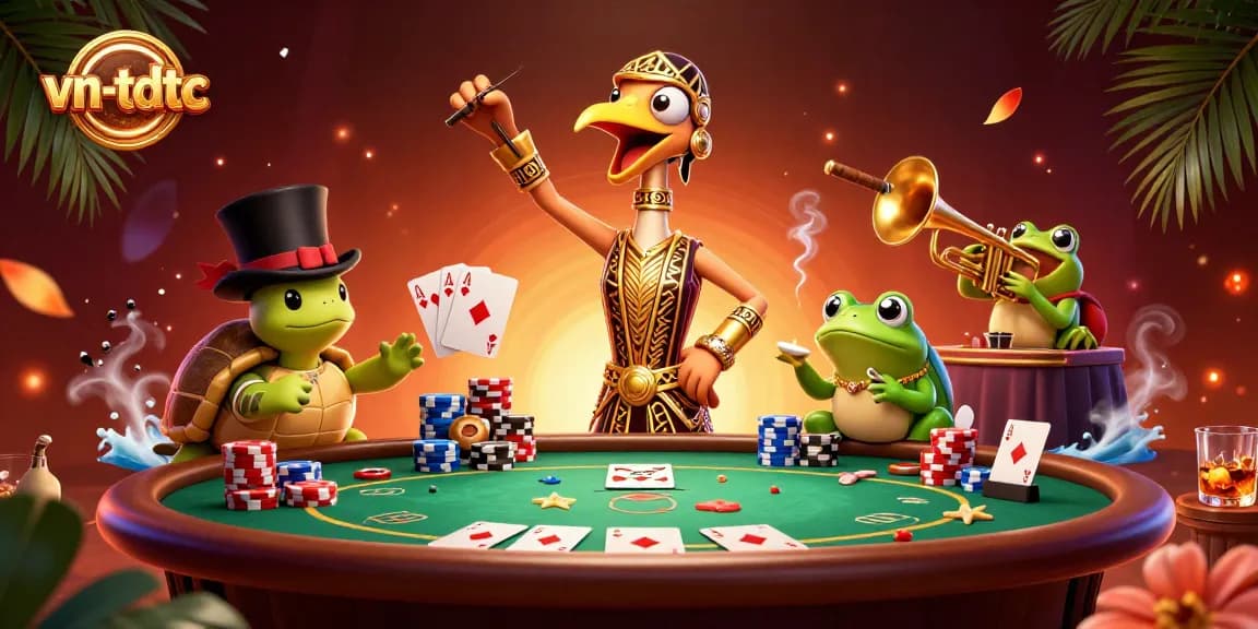Play exciting games with vn-tdtc at a vibrant speakeasy filled with gambling action.