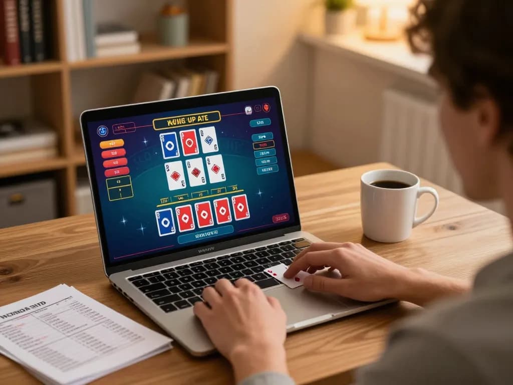Player strategizing while enjoying a live dealer blackjack game on QQ88 platform.