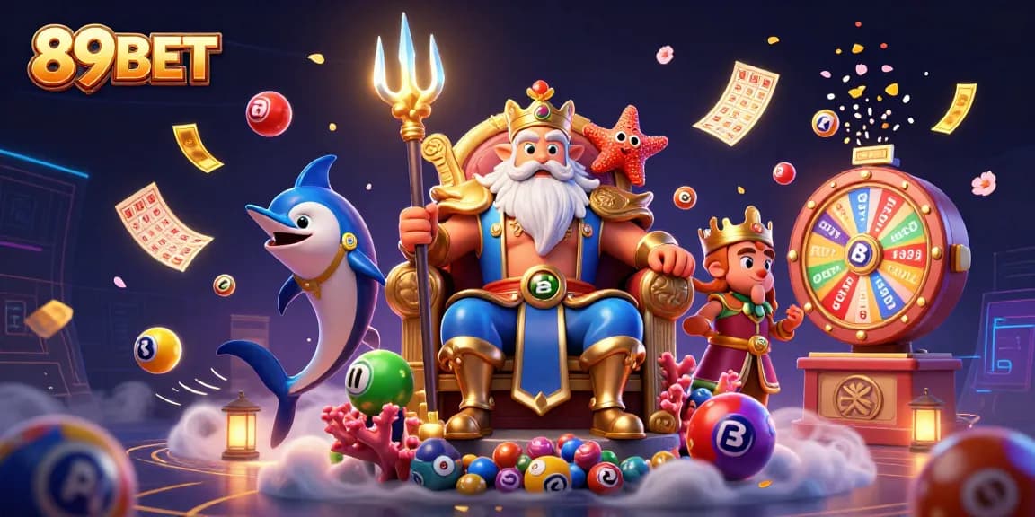 Play and win big at 89BET with this vibrant and dynamic casino-themed illustration.