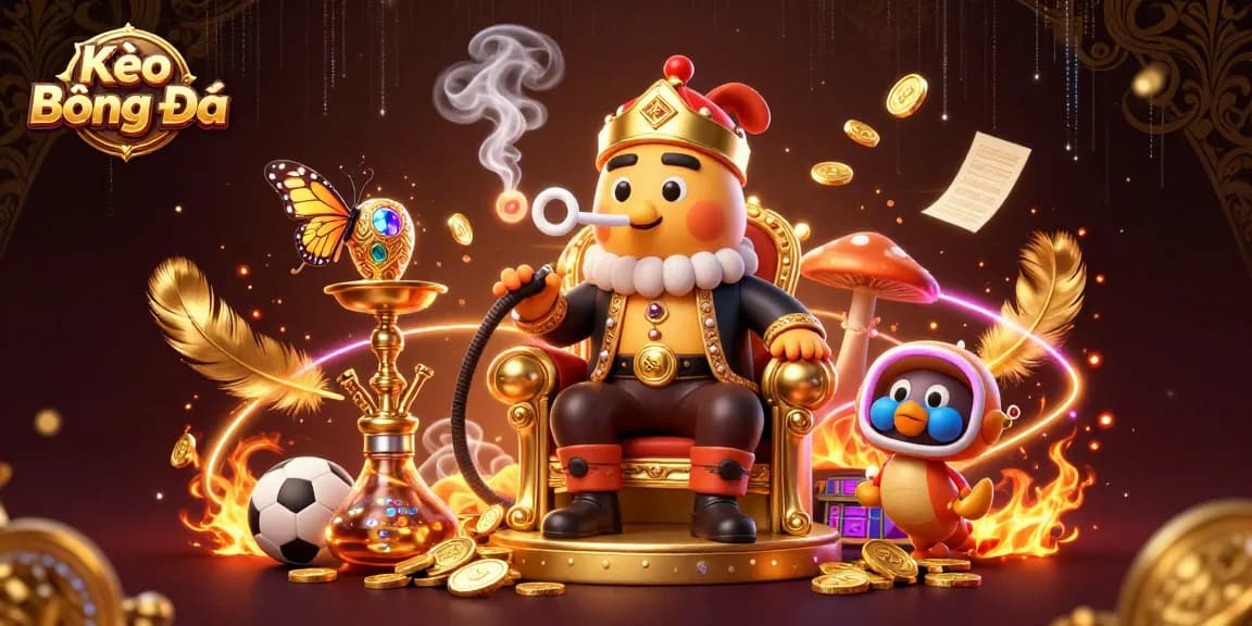 Kèo Bóng Đá captures sports betting excitement with dynamic visuals and golden details