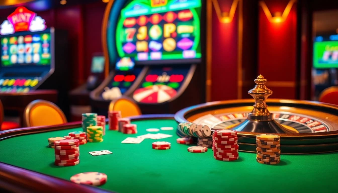 Experience the thrill of winning at Cổng game Hitclub with vibrant casino visuals.
