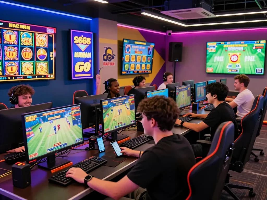 Players engaging in online betting on S666 platform showcasing vibrant games and promotions.