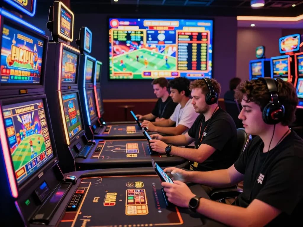 Engaging online gaming experience at https://k88.town/ with players immersed in thrilling gameplay and vibrant graphics.