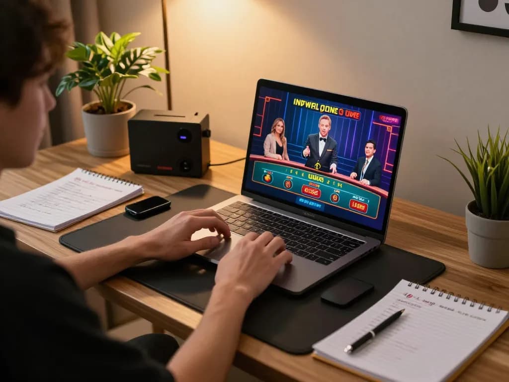UU88 live casino action on a laptop, showcasing an engaging online gaming experience.