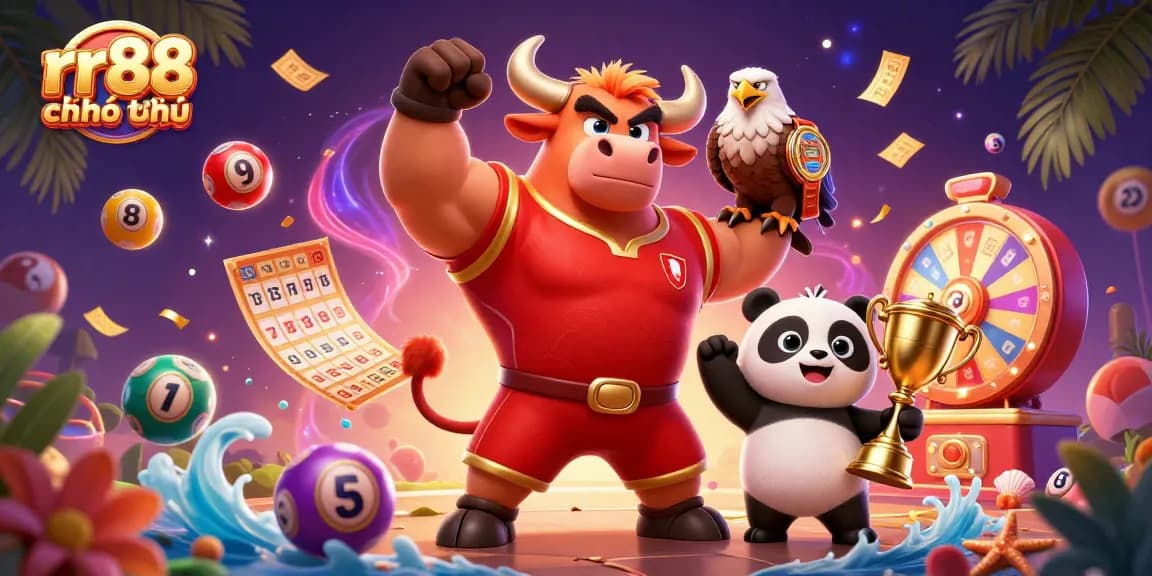 Celebrate big wins at rr88 chính thức with vibrant casino elements and joyful characters.