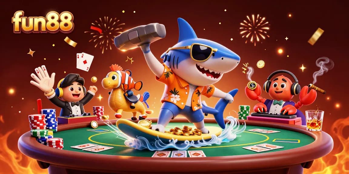 Experience thrilling gameplay at fun88 with a colorful underwater scene and dynamic casino elements.
