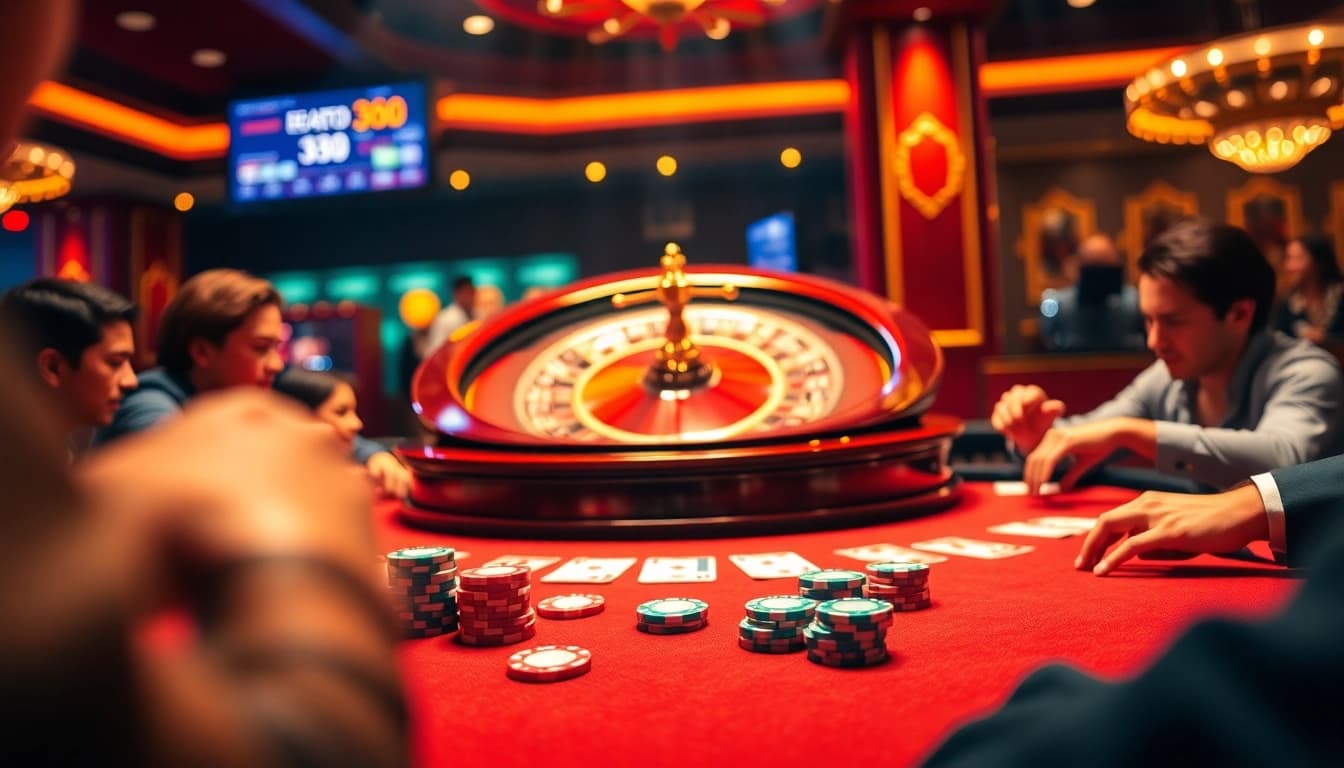 Engaging players at 98win’s exciting poker table during a thrilling game night.