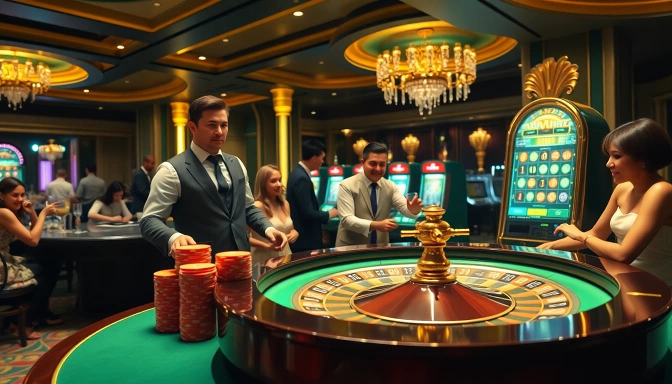 Place your bets at the lively casino with a vibrant roulette table and jackpot slot machines at https://tylekeo.bio/.
