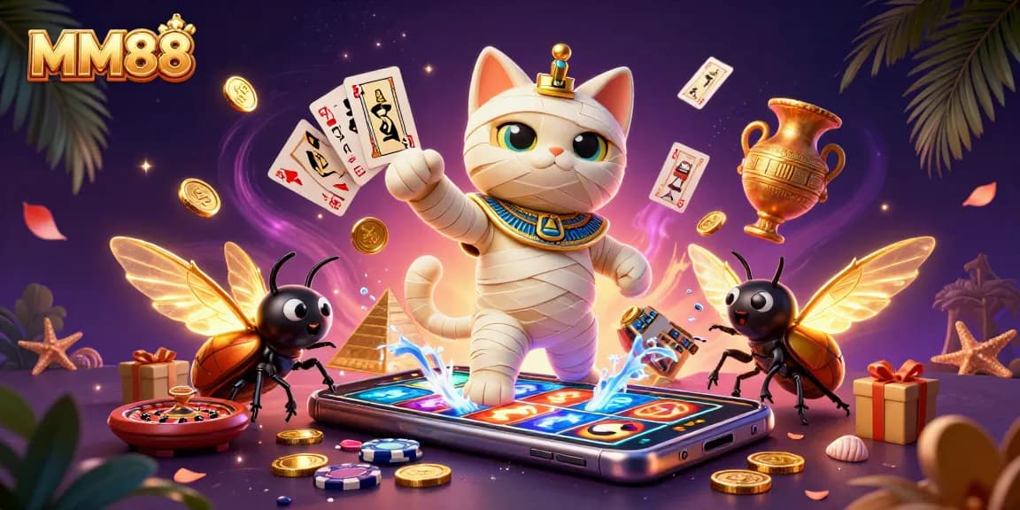 Experience thrilling gameplay with MM88's catchy slot games and vibrant casino atmosphere.