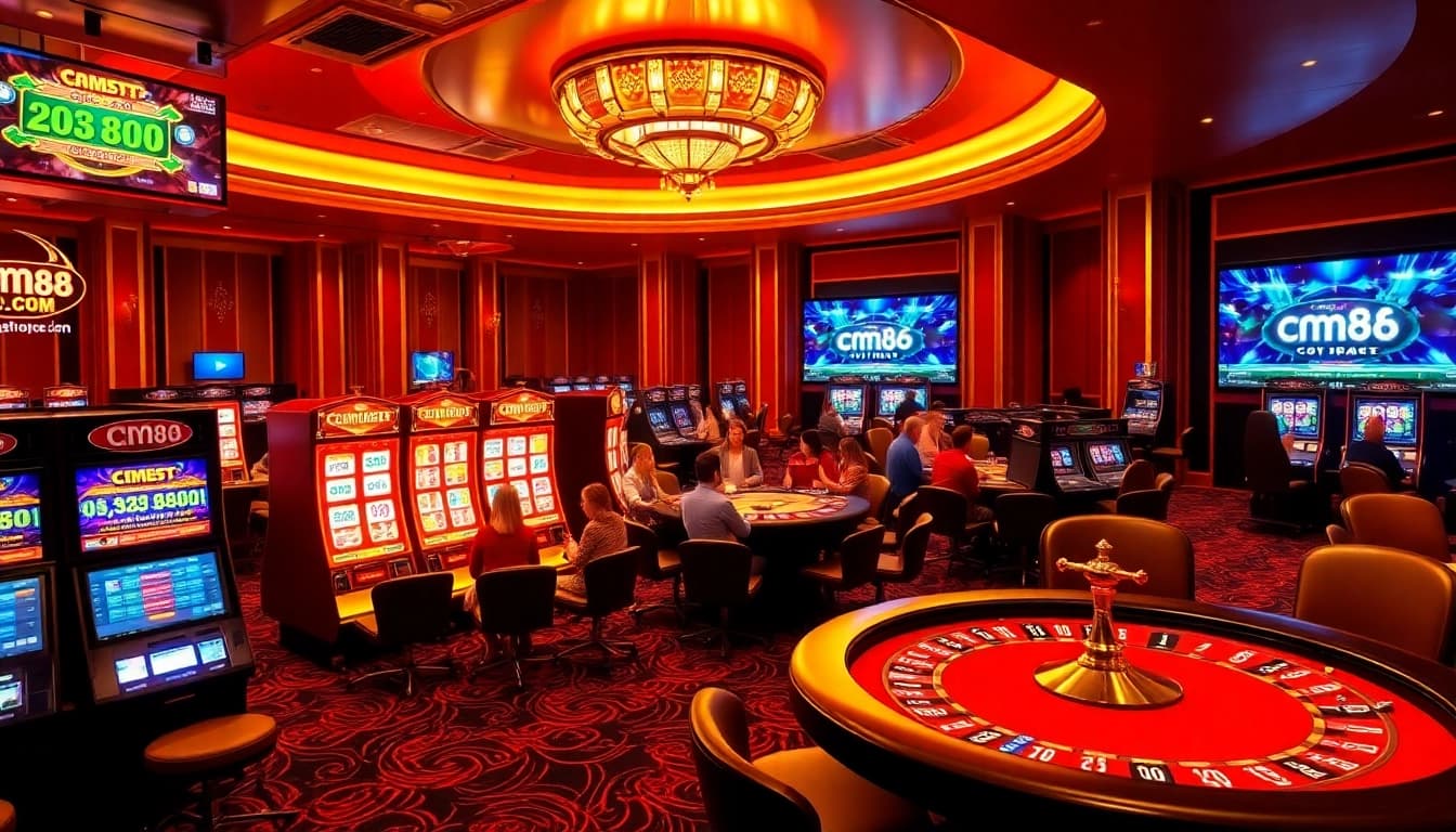 Experience thrilling online gambling at cm88 com with vibrant slot machines and roulette.