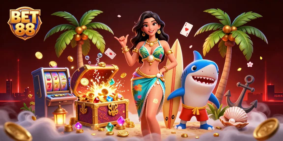 Spin and win at BET 88 with vibrant casino elements and engaging characters in action.