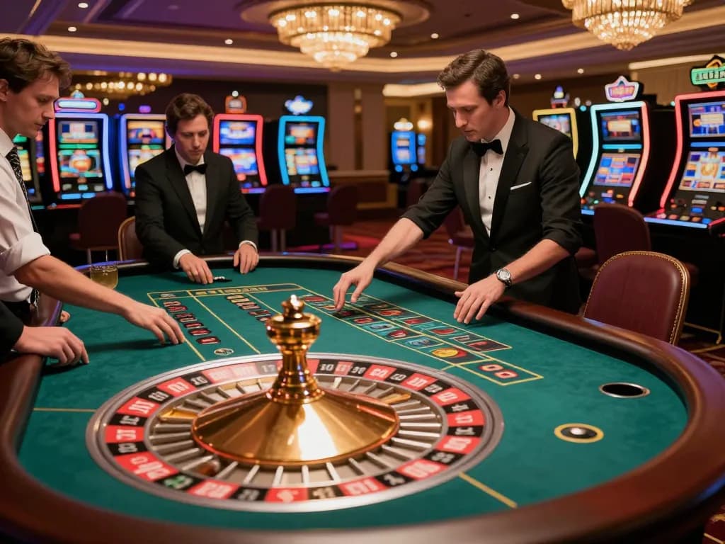 Experience the thrill of Link vào da88 while betting on roulette at a luxurious casino table