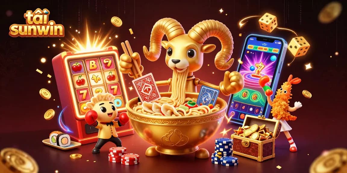 Engage with tải sunwin in this vivid 3D illustration showcasing colorful casino activities.
