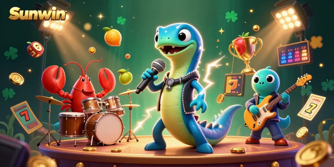 Feel the excitement of sunwin as electric eel DJ energizes the underwater casino crowd.