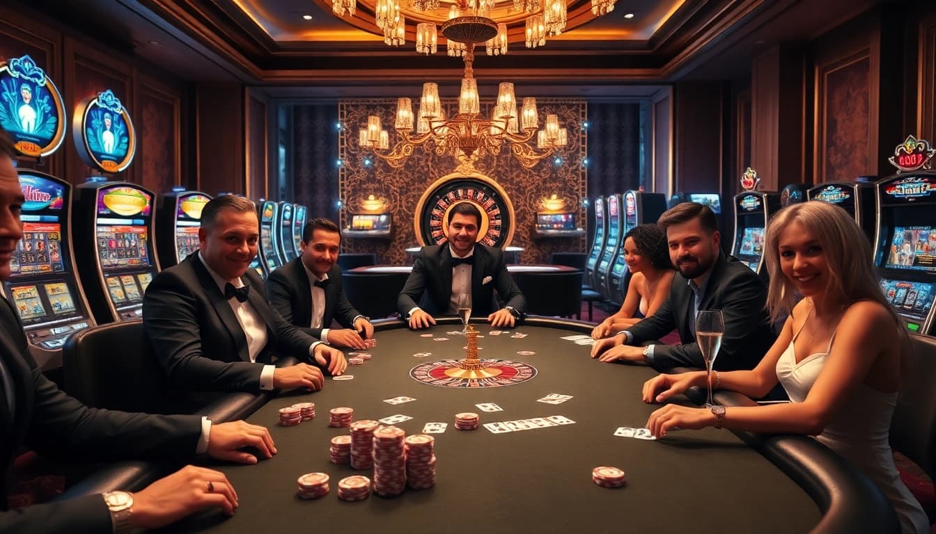 Exciting poker game at king 88 casino featuring vibrant chips and classy ambiance.