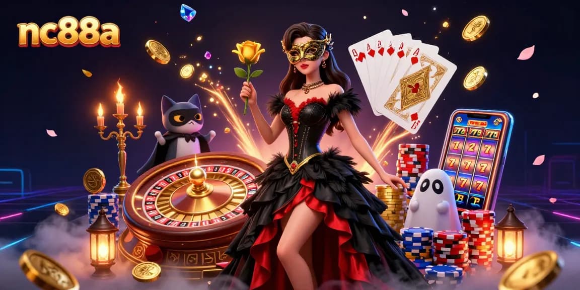 Experience the thrill of nc88a with a mesmerizing 3D casino scene full of dynamic elements.