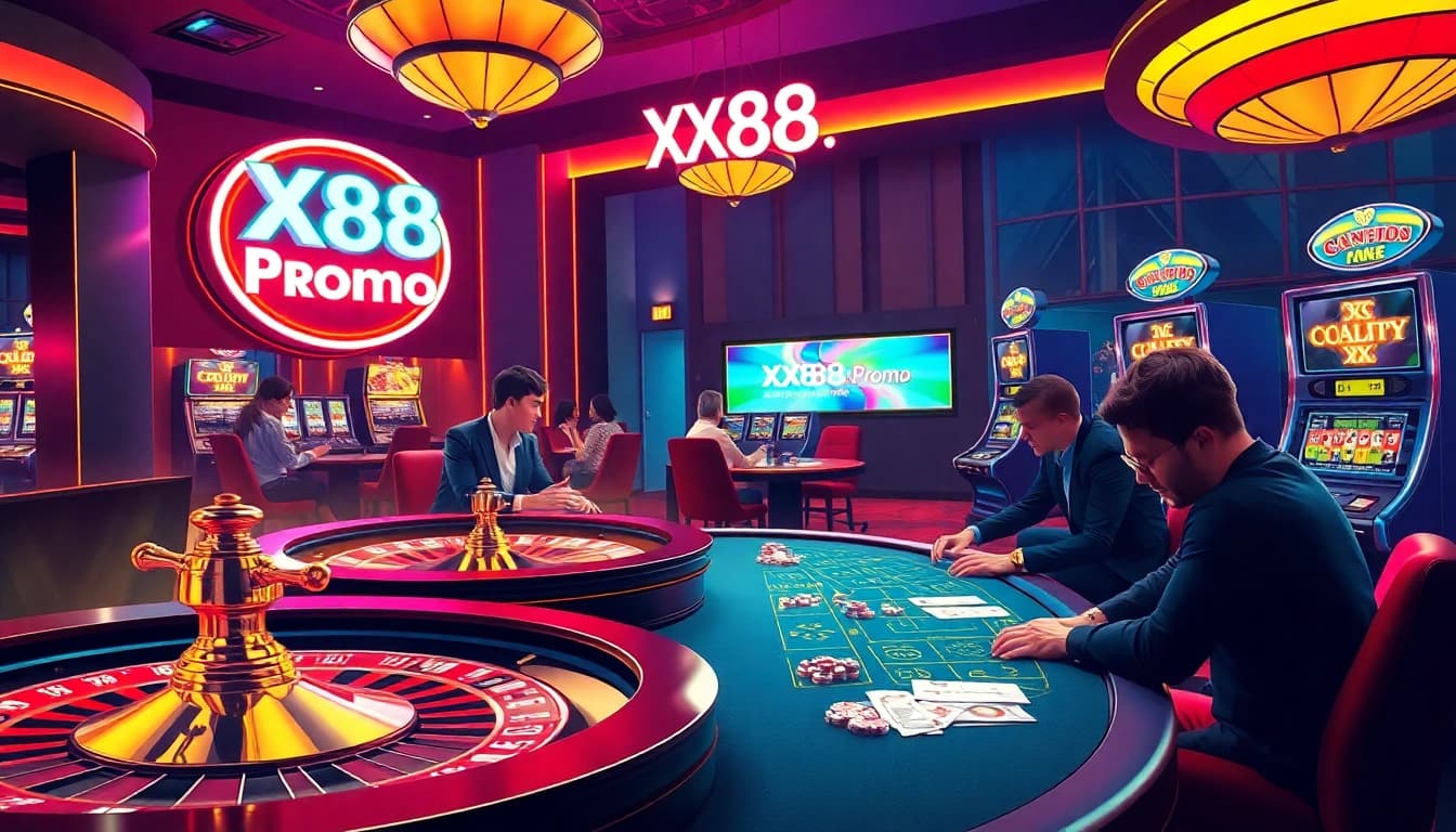 Exciting gambling scene showcasing XX88.promo live betting and thrilling casino games.