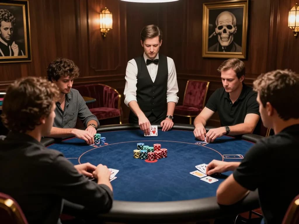 Players engaged in an intense poker game at a luxurious Go 88 venue.
