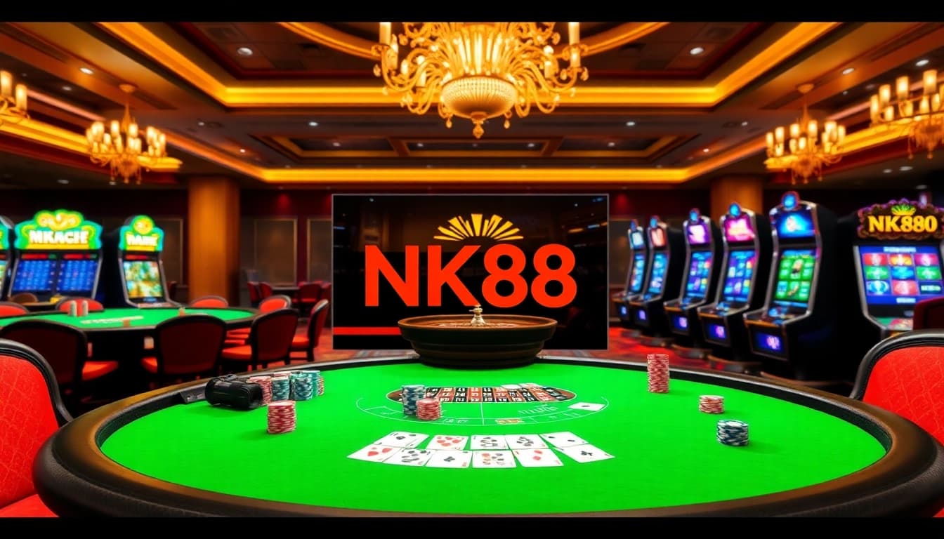 Players testing their luck at NK88 online games with vibrant tables and exciting action.
