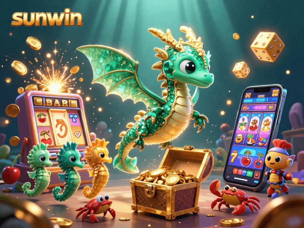 Engage with sunwin's thrilling underwater casino adventure featuring a dazzling sea dragon.