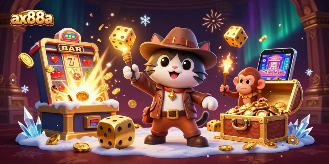 Engage in the thrilling ax88a casino experience with a cat archaeologist uncovering treasures.