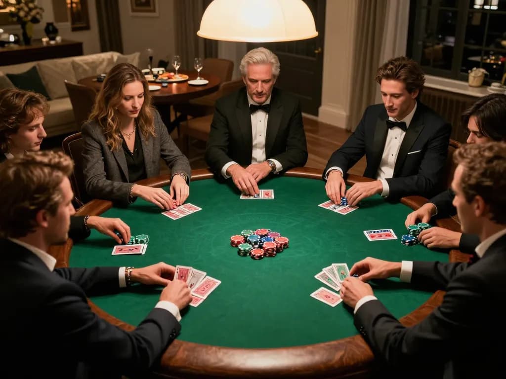 Players engaged in a Texas Hold'em game, showcasing the TX88 poker strategy and excitement